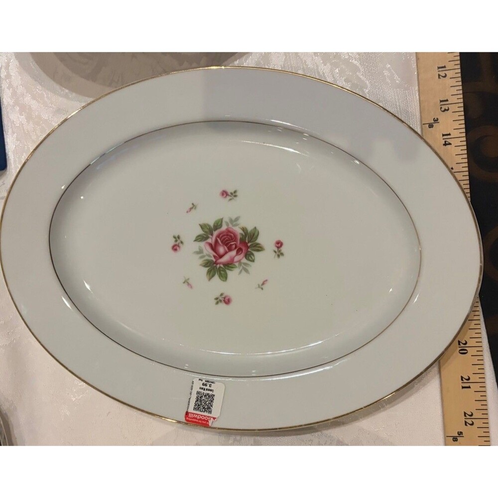 Gemini Rose 14” Oval Serving Platter